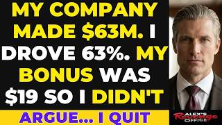 My Firm Generated $63 Million. I Drove 63%—My Bonus Was $19, So I Quit