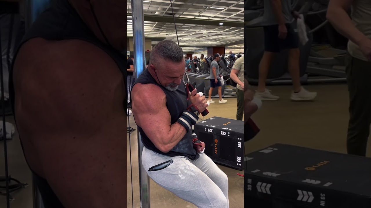 One arm tricep pushdowns, using your power strap as a handle is a great way to finish off your trice