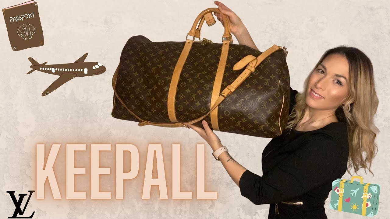 Louis Vuitton ECLIPSE Keepall Bandouliere (Review + Unboxing + Try On) 45  Monogram - Virgil Abloh 