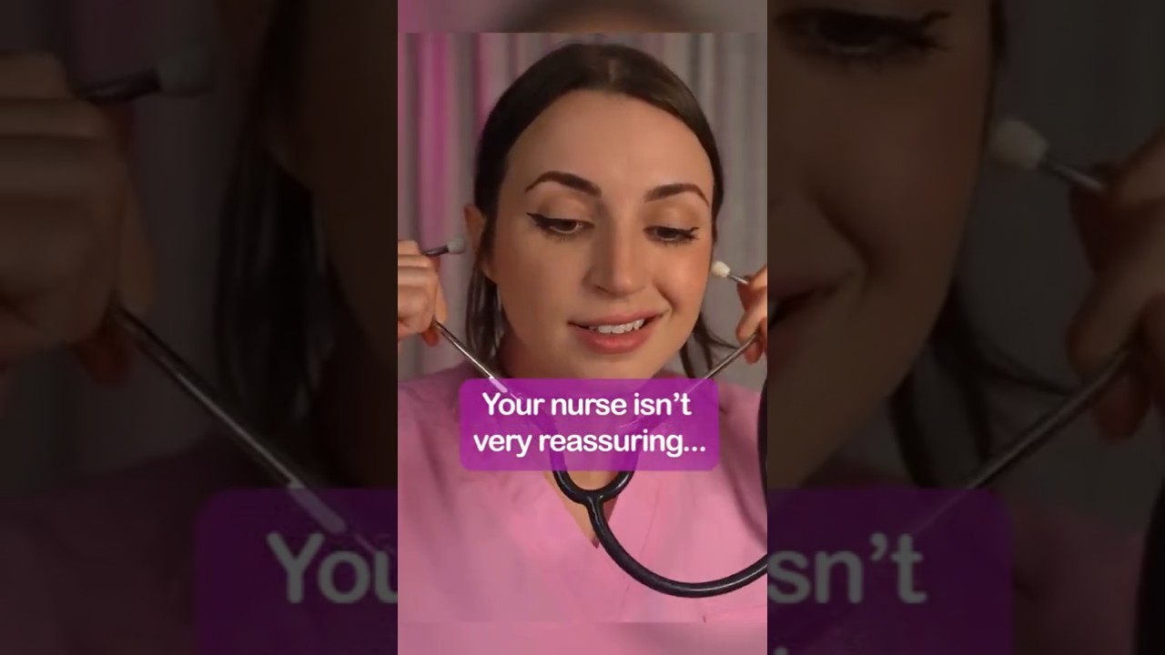 ASMR - Your nurse isn't very reassuring #shorts
