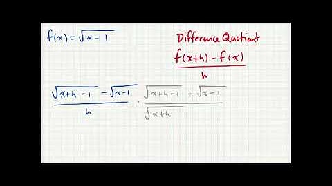 Difference Quotient with a Square Root