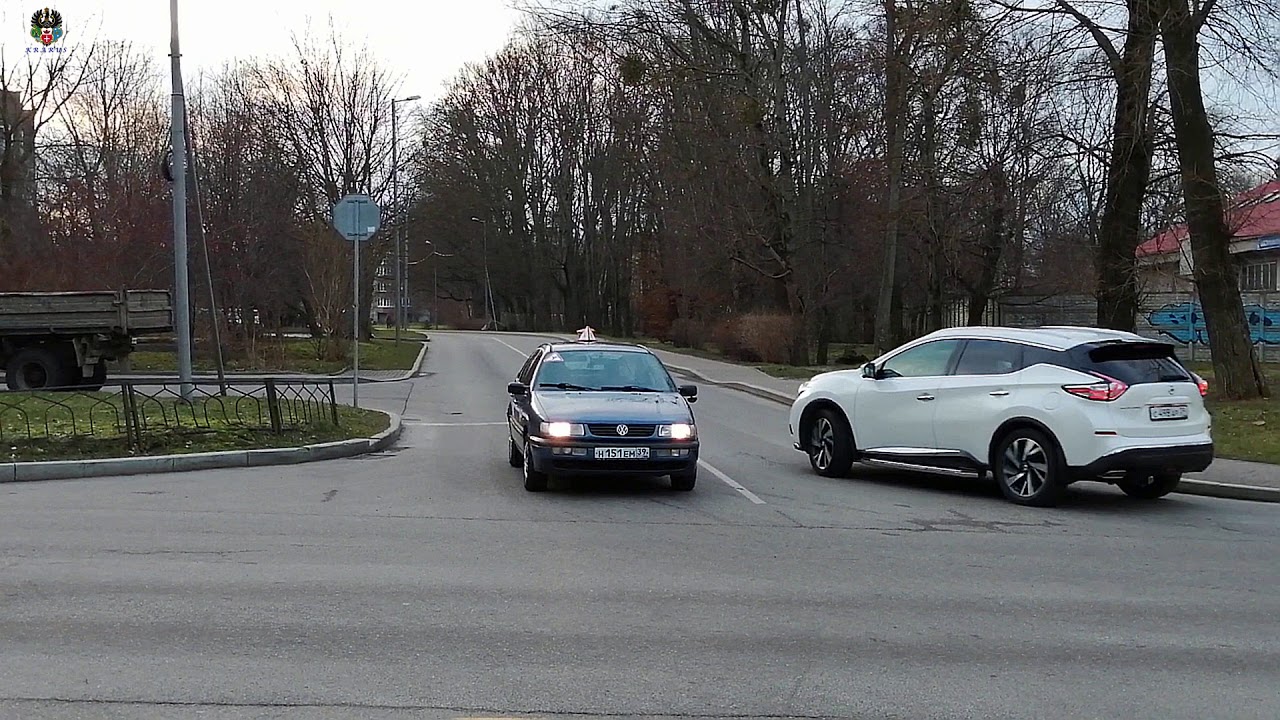 Сдача экзамена Калининград МАРШРУТ 3 - YouTube