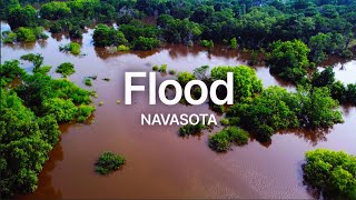 Massive flood in Navasota TX | Aerial Footage