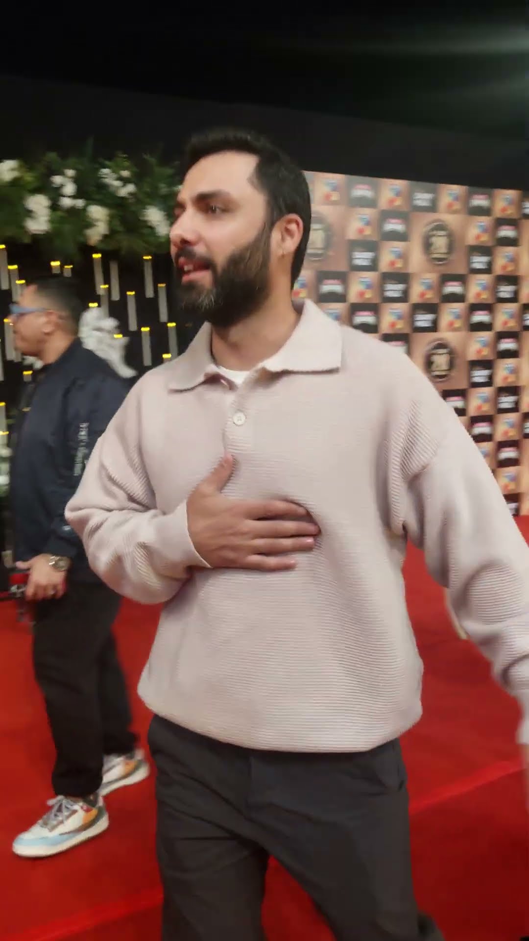 Ahmed Ali Akbar At The Red Carpet of 20 years of HUM TV magic.  #20YearsOfHUM.
