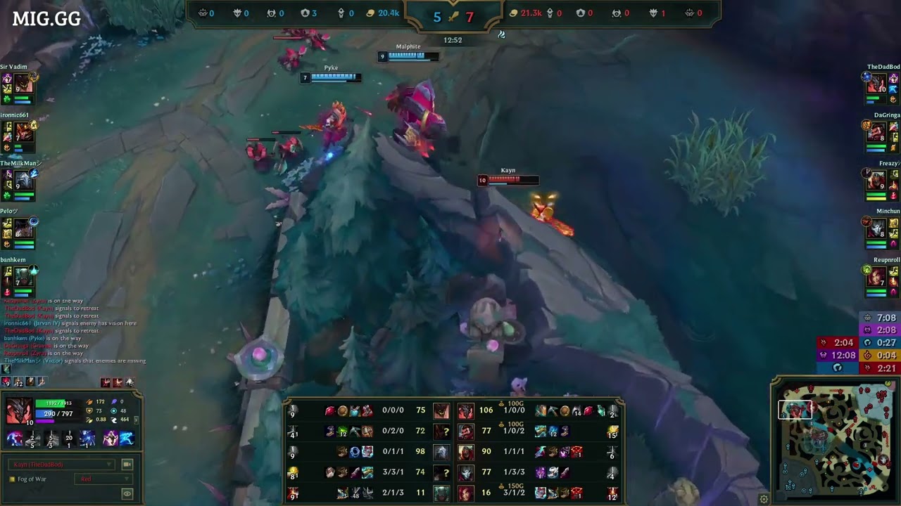 Kayn top VS Malphite perf game