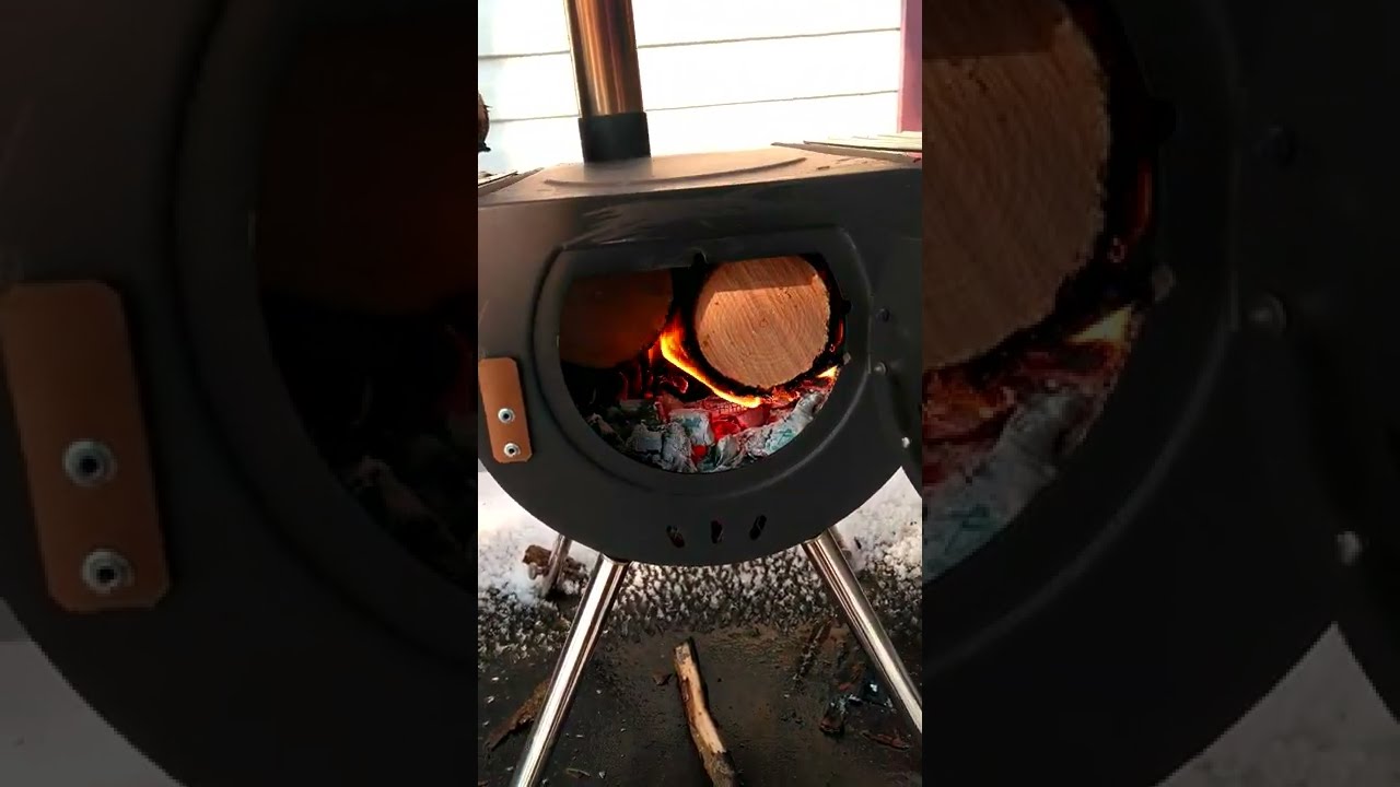 U S stove. Caribou Backpacker 14" tent stove First burn caribou stove