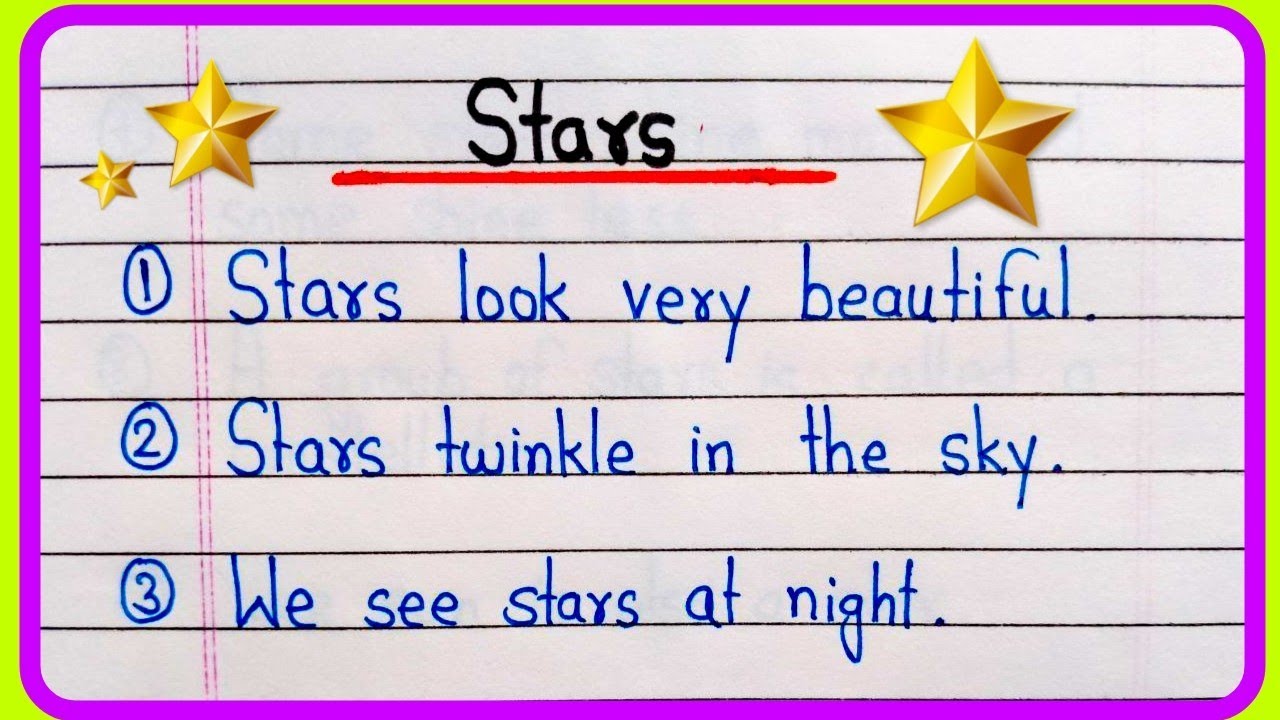 essay on stars for class 8