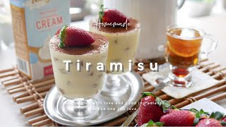 Tiramisu| ทีรามิสุ ☕️🍦ขนมไม่อบทำง่ายๆ อร่อยเข้มข้น | ARPAPHAN