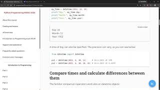 Python Programming MOOC 2026 - Part 7.3 Times and Dates