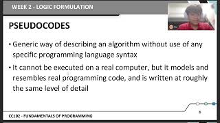 LOGIC FORMULATION WEEK 2