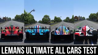 LE MANS ULTIMATE THE GAME | ALL CARS SOUND AND TOP SPEED SPEED TEST | HYPERCARS | GTE | LMP |