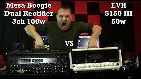 Mesa Boogie Dual Rectifier 3ch 100w vs EVH 5150 III 50w |High Gain Amp Head Shootout