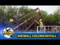 Steel building construction  how to install your endwall column   how to diy steel building