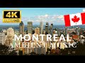 Montreal 4k  drone  flying over montreal  areal view with relaxing piano music