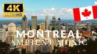 Montreal 4K  Drone  Flying over Montreal  Areal View with Relaxing Piano Music