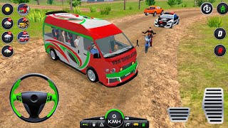 バン運転シミュレーターゲーム 2026 | リアルな公共ミニコーチバスのオフロード運転 | Androidゲームプレイ screenshot 4