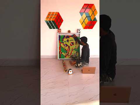 jai-shree-ganesh-|rubik's-cube-mosaic-art-#shorts-#rubikscube-#kingofcubers