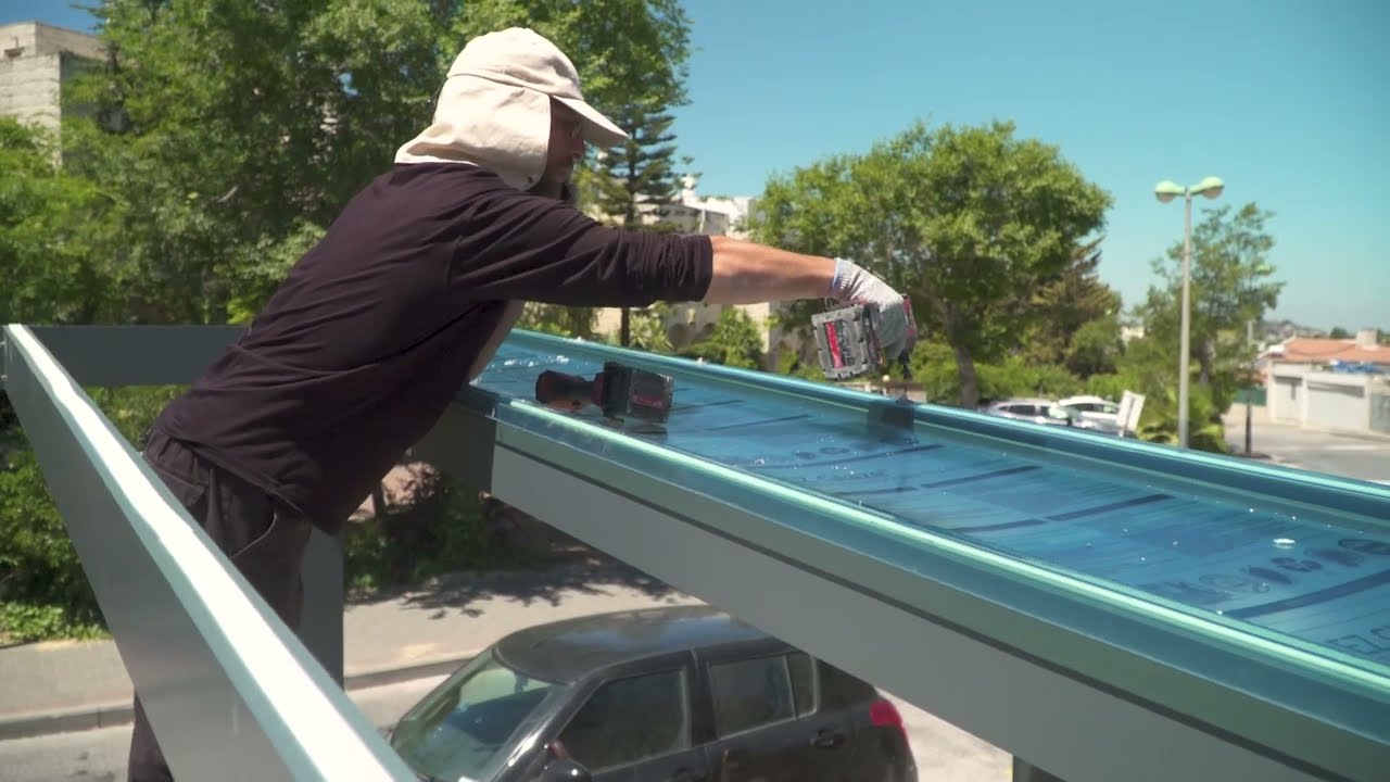 EZ-Glaze™ Car Park Awning Installation