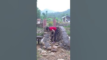 Building Solid Bridge To Withstand Heavy Flood   Connect The Two Bridge Piers with Long Bamboo Trees