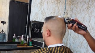 Horseshoe flattop haircut (cukur pangkas rambut cepak sepatu kuda)at True Barbershop Cimahi