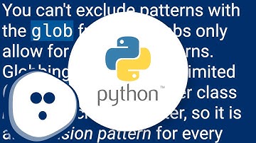 glob exclude pattern