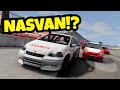 Racing Vans On A NASCAR Track! (BeamNG)