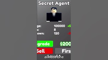 Showcase on the new Secret Agent in Toilet Tower Defense #shorts #roblox #skibidi #skibiditoilet