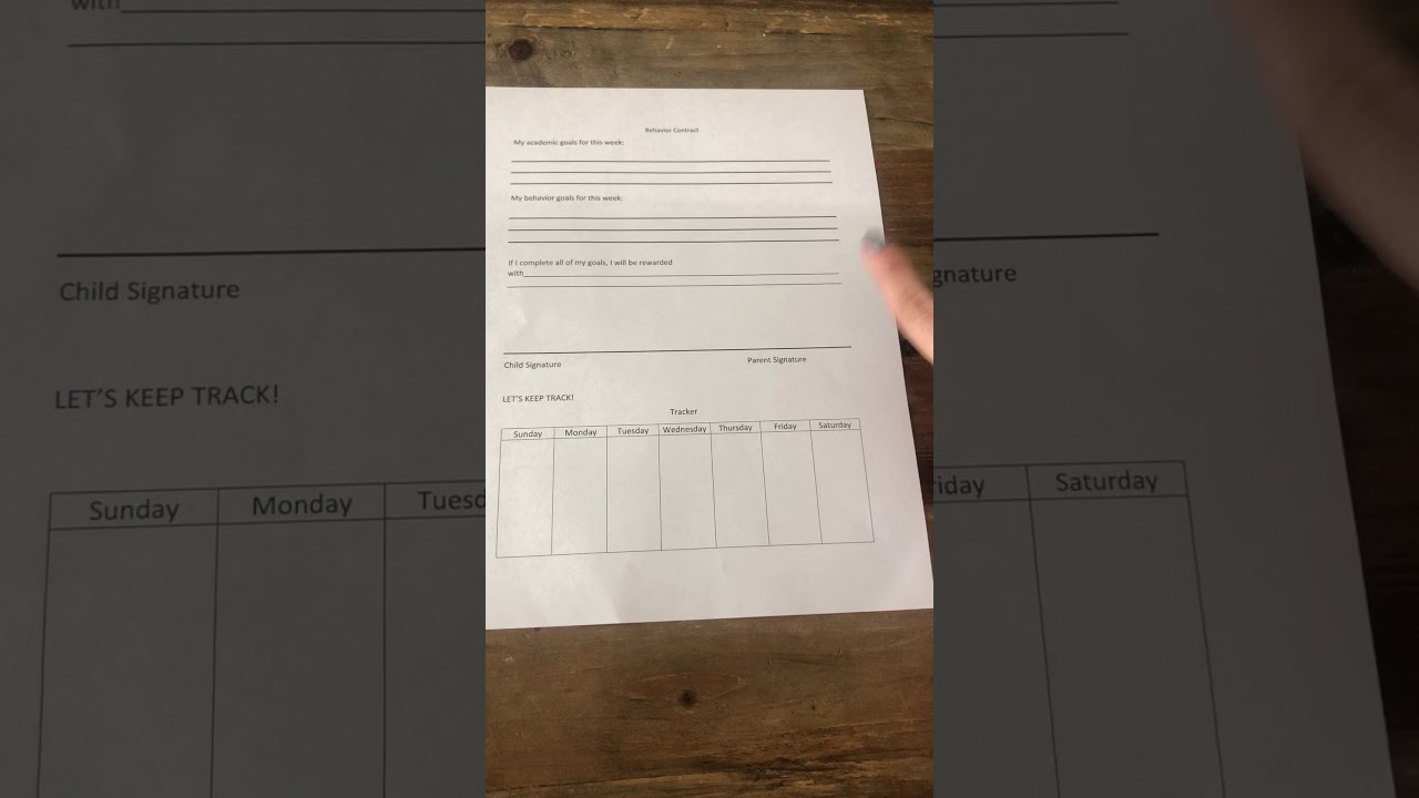 Behavior Contract - YouTube