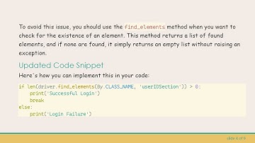 Ensure Your Selenium Python Script Handles Element Check Efficiently