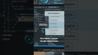 🚀 Learn JavaScript Event Delegation in 10 seconds! Less code, better performance. #JavaScript
