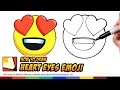 How to Draw Emojis Heart Eyes Step by Step for Beginners | BP