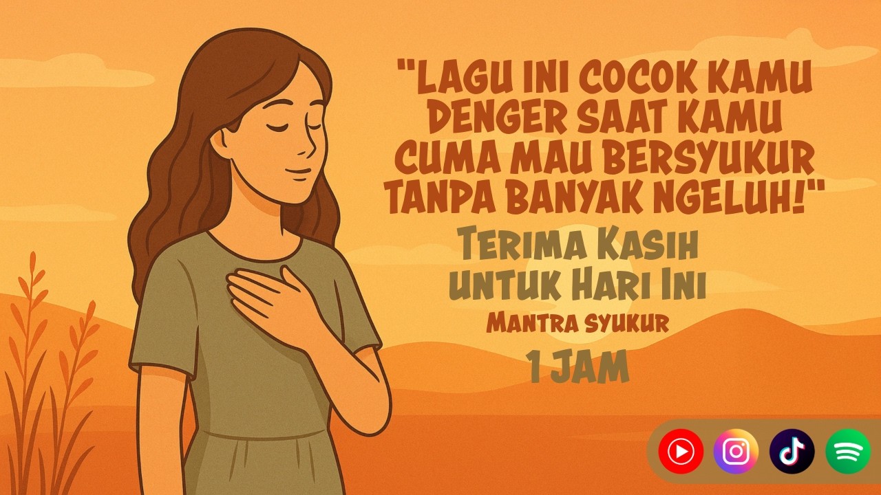 Terima Kasih untuk Hari Ini π»Lagu Mantra Afirmasi Positif untuk Bersyukur dan Bahagia Setiap Hari π
Terima Kasih untuk Hari Ini π»Lagu Mantra Afirmasi Positif untuk Bersyukur dan Bahagia Setiap Hari π