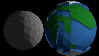 Earth And Moon | Speed LowPoly Modeling | 10 Subs Special