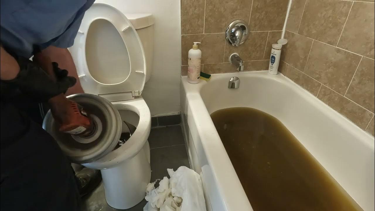 TOILE AND TUB BACKING UP 1OF 3 YouTube