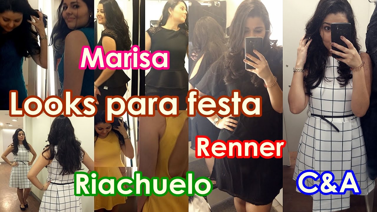 Looks para festas (formatura/casamento) em lojas de departamento | Marisa,  Riachuelo, C&A e Renner - YouTube