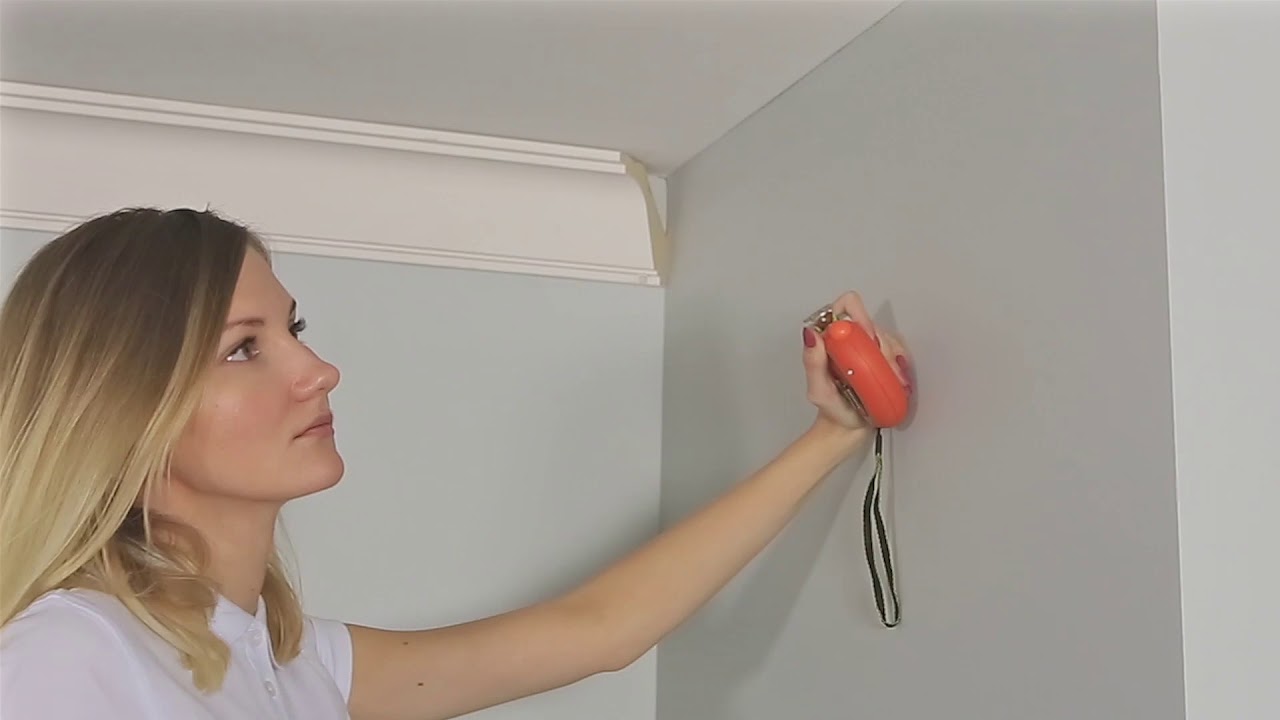 Монтаж потолочного карниза Ultrawood - YouTube