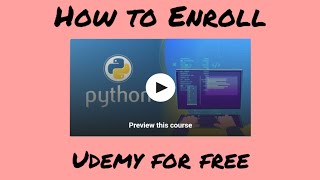 How to Enroll in Udemy Python 3 Crash Course for Free