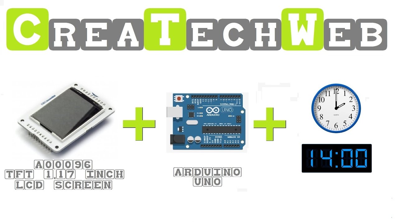 CreaTechWeb - Displaying an Clock / Time on a LCD TFT screen with ... image.