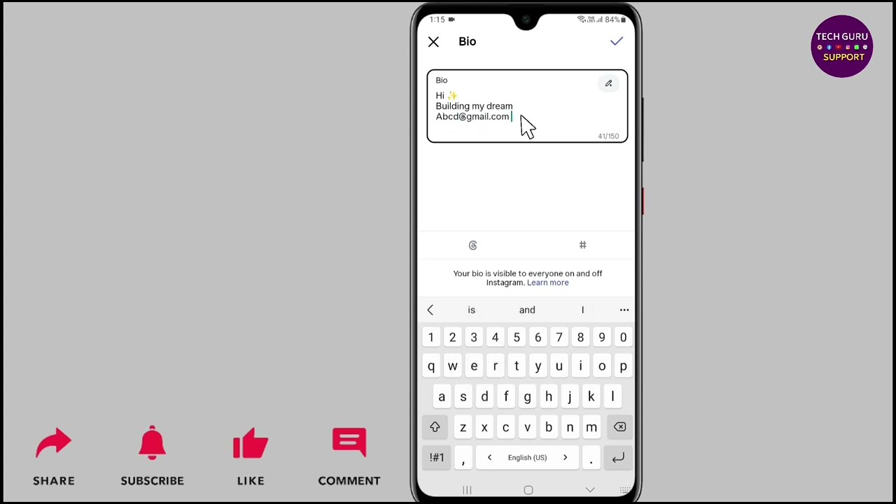 How to add Email and Phone number on instagram bio 