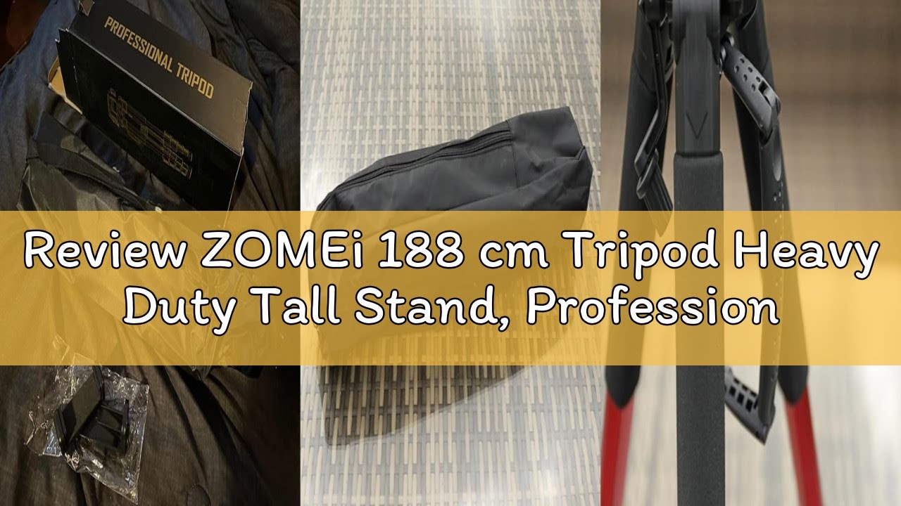 Review ZOMEi 188 cm Tripod Heavy Duty Tall Stand, Professional Travel Video Tripod Compatible with D