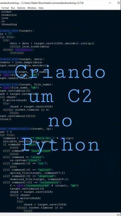 Desenvolvendo um C2 no Python - YouTube