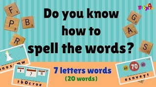 Spelling of words (7 letter) | Scrabble | Word Games 3 by BabyA Nursery Channel screenshot 3