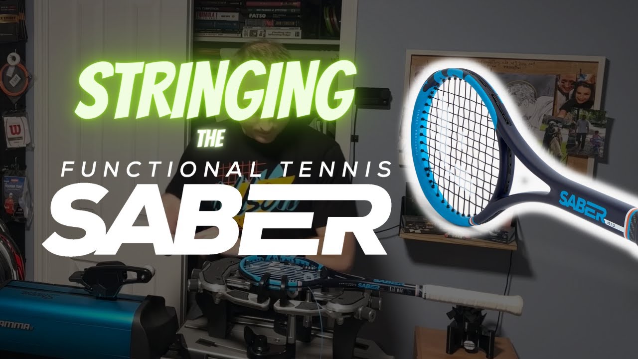 Functional Tennis Racket Customer strings the Functional Tennis Saber - YouTube