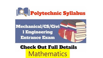 Basic Mathematics | 1st Semester Diploma Syllabus |  All Branch | Polytechnic 1 year maths syllabus