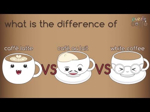 What is the difference of Caffè Latte, Café au lait & White Coffee? [Puzzle Caffe]