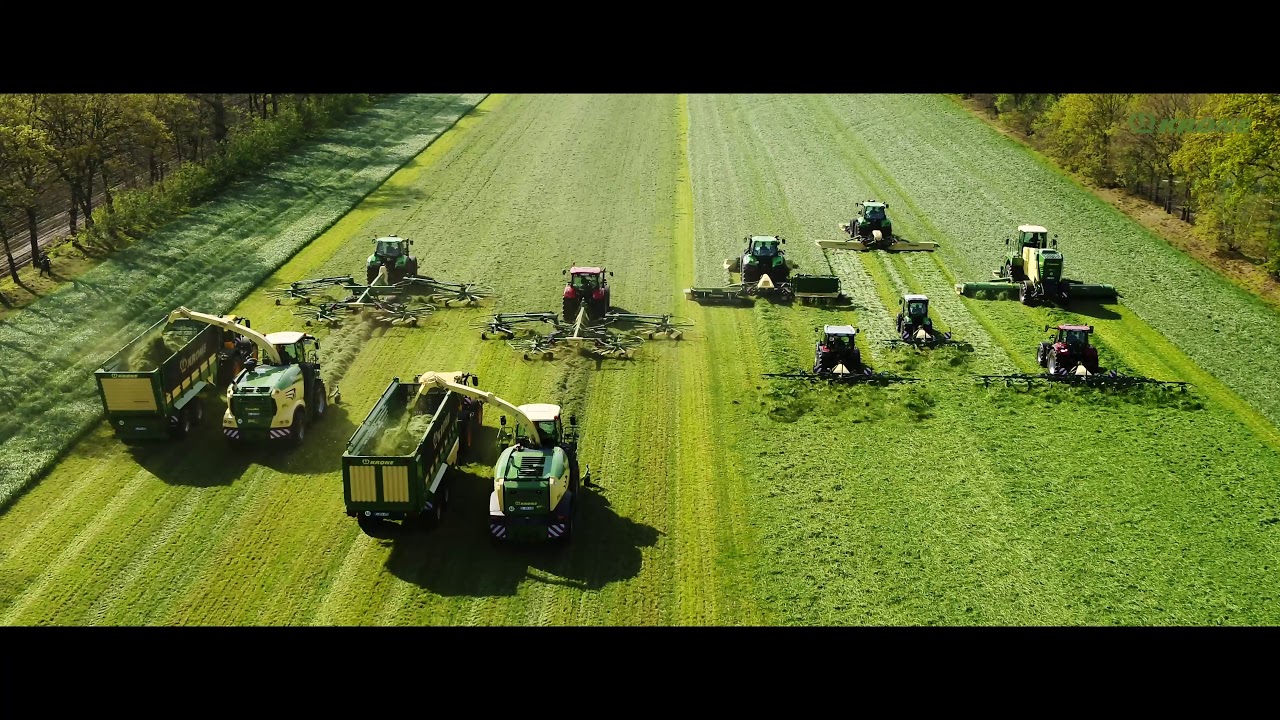 Complete KRONE harvest operation in grass