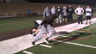 SMSU football off season conditioning drill video