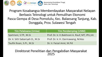 Video Pelaksanaan Program Pengabdian Kepada Masyarakat Kosabangsa Tahun 2025