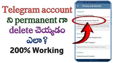 How to delete Telegram account in Telugu/delete telegram account/telegram account delete