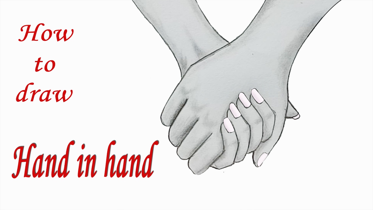 How To Draw Holding Hands Step By Step Very Easy Art Video Youtube